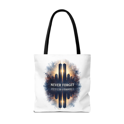 Never Forget Memorial Tote Bag — 9/11 Tribute Skyline All-Over Print