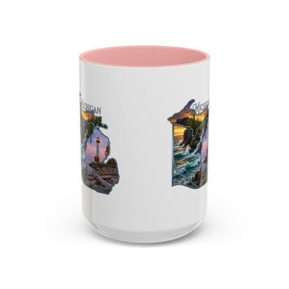 Michigan Lighthouse Coffee Mug — Scenic Great Lakes Accent Mug (11/15oz)