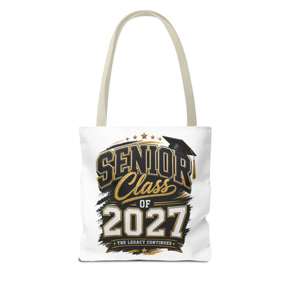 Senior Class of 2027 Tote Bag – Graduation Gift Tote with Cap Graphic