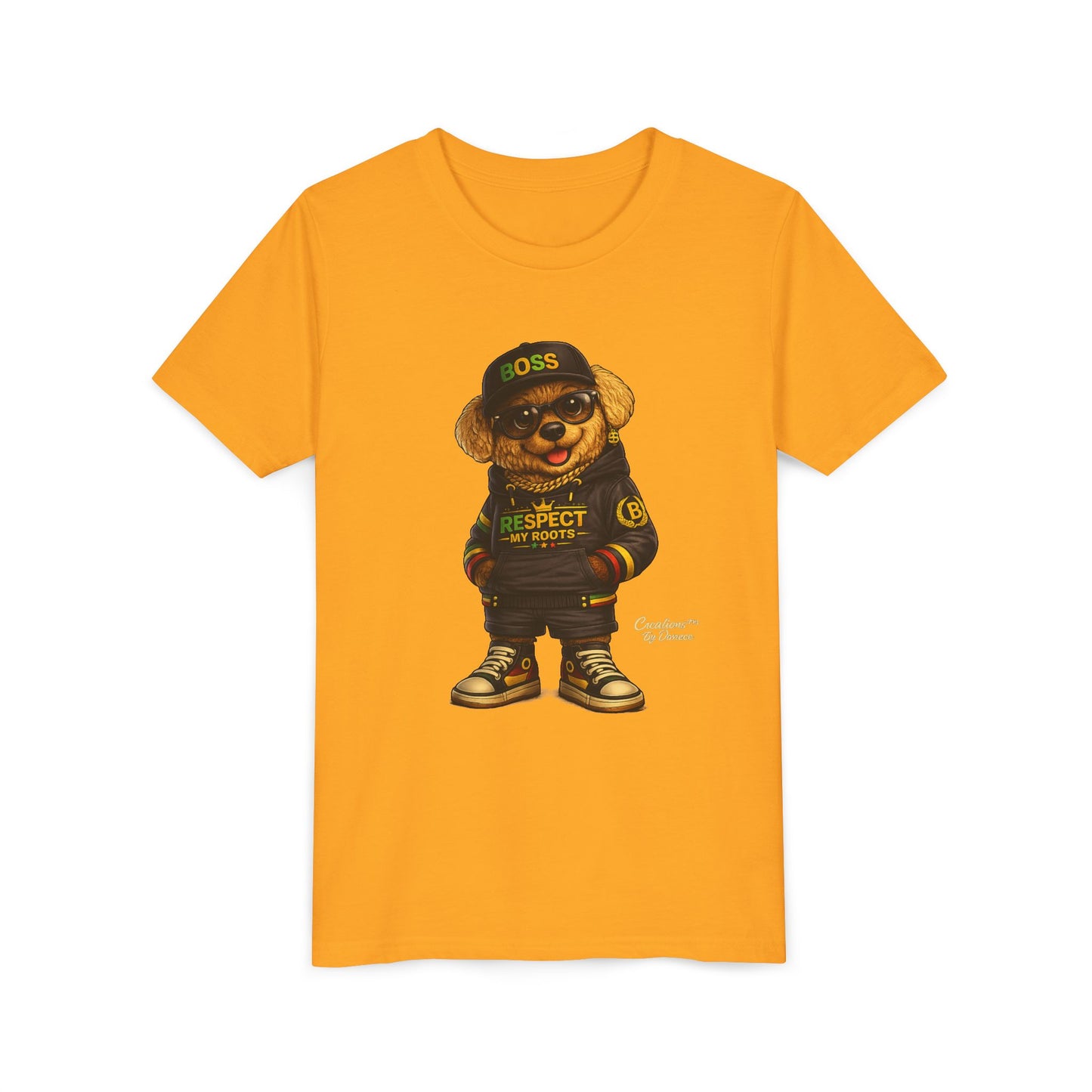Kids Graphic Tee - 'Respect the Hustle' Teddy Bear Streetwear
