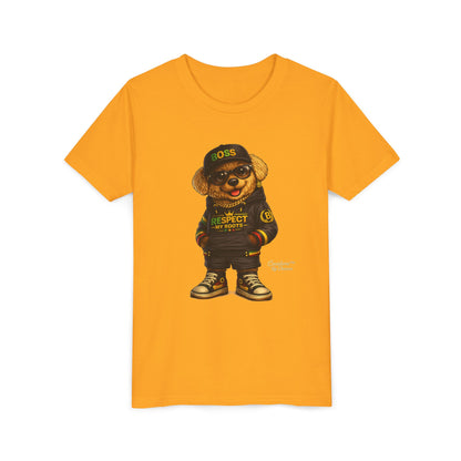 Kids Graphic Tee - 'Respect the Hustle' Teddy Bear Streetwear
