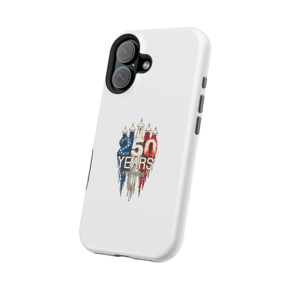 50 Years Patriotic iPhone Case — American Flag Anniversary Magnetic Impact-Resistant Case