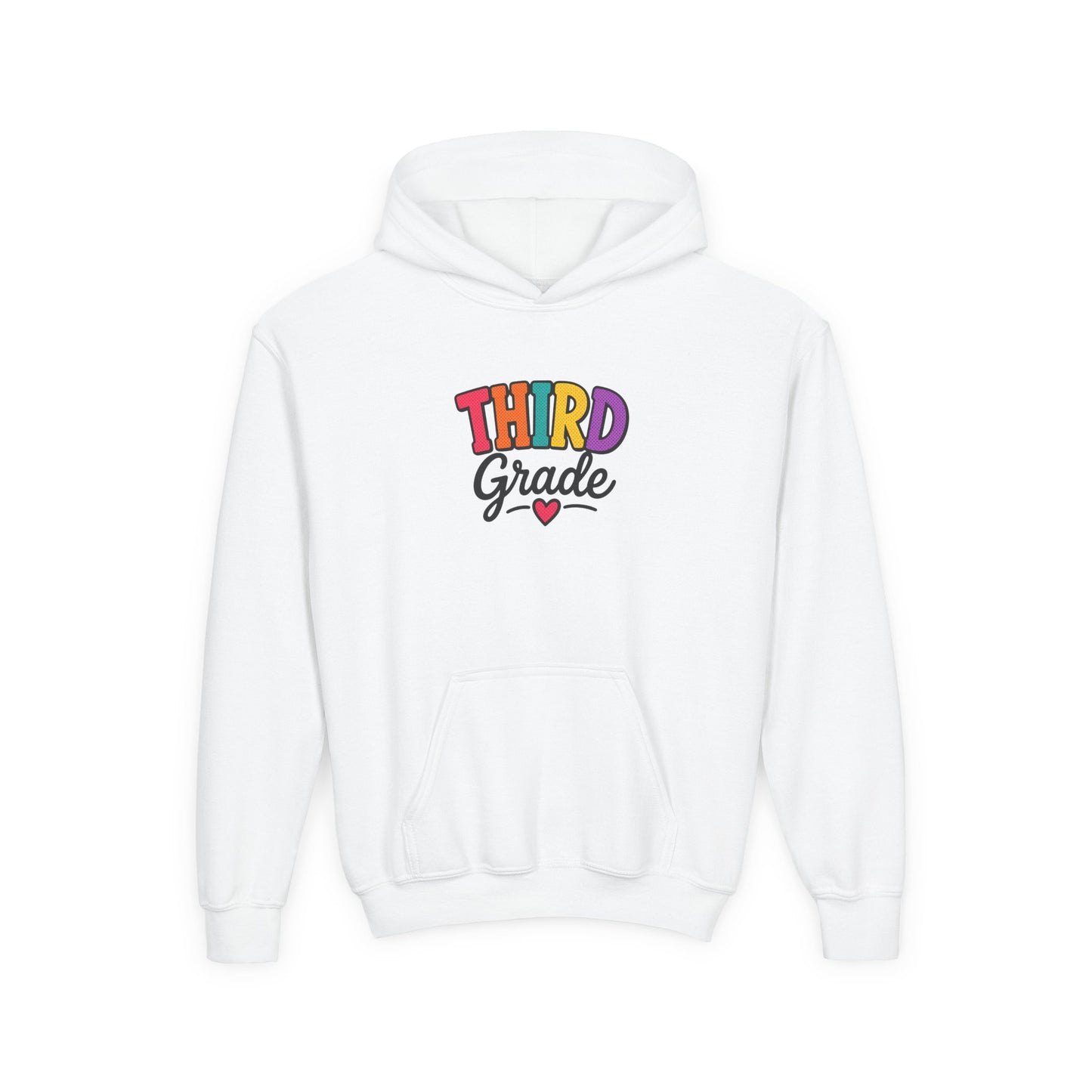Third Grade Kids Hoodie — Colorful Back-to-School Sweatshirt