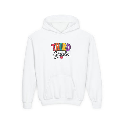Third Grade Kids Hoodie — Colorful Back-to-School Sweatshirt