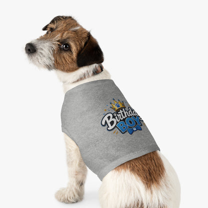 Birthday Boy Pet Tank Top — Cute Crown & Paw Design