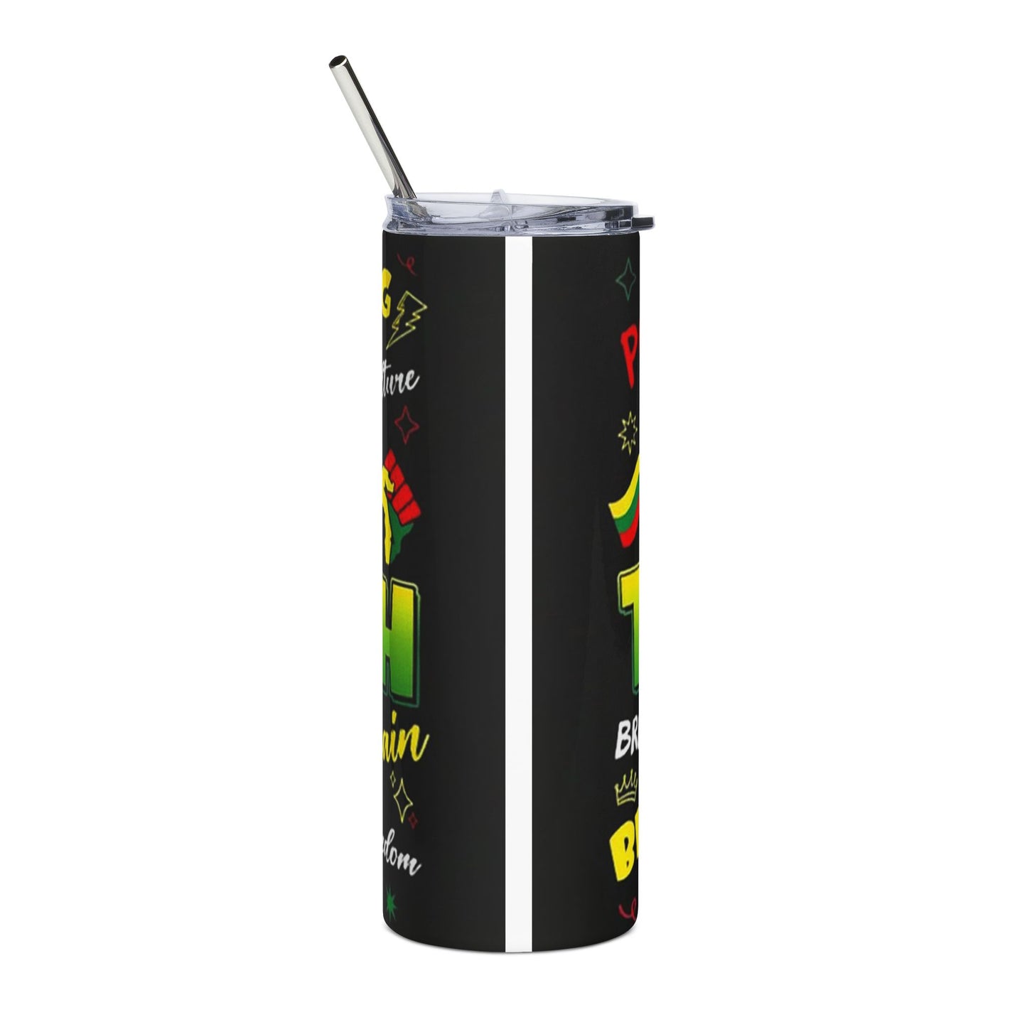 Juneteenth Stainless Steel Tumbler – Black Power Celebration 20oz
