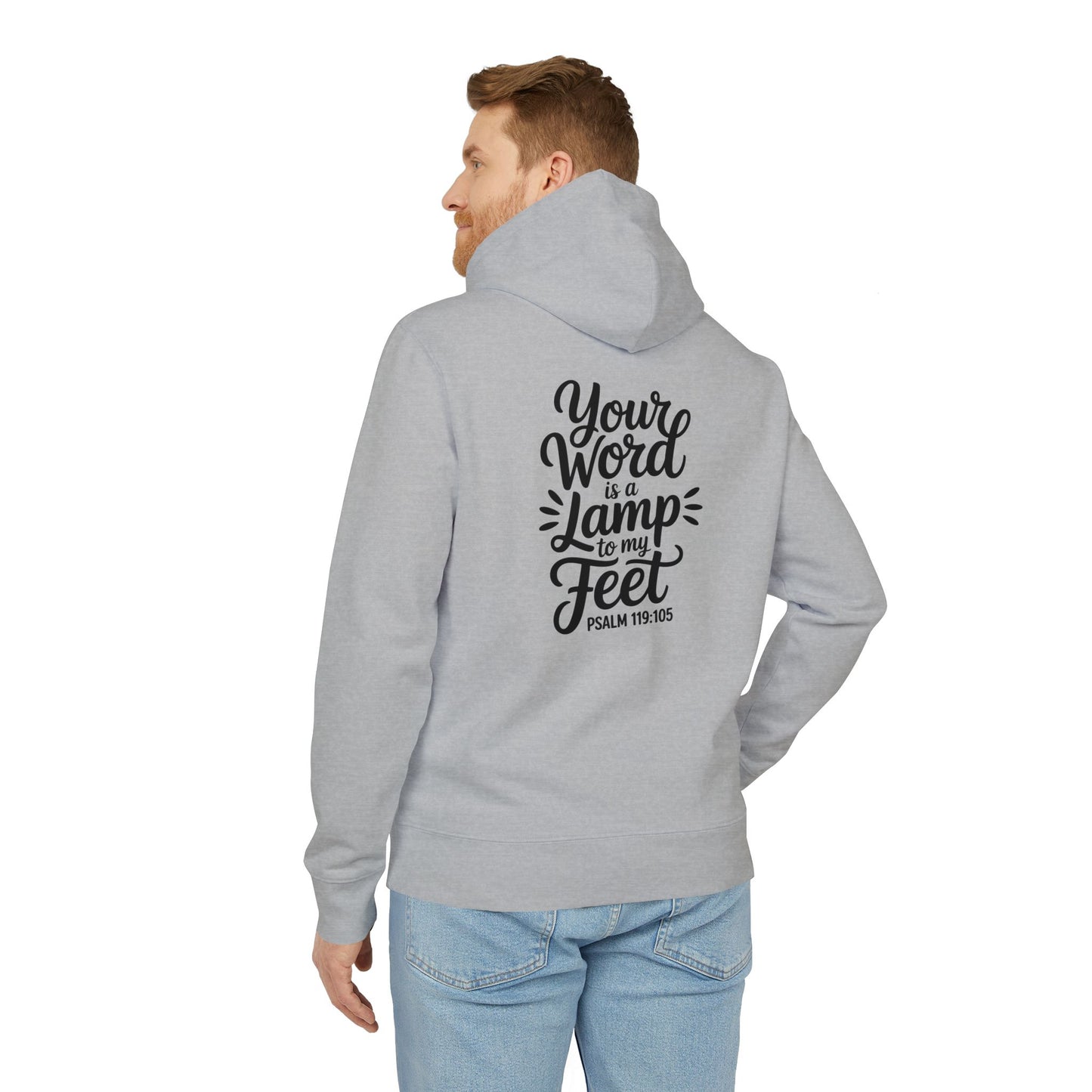 Hoodie — "Your Word Is a Lamp to My Feet" Bible Verse Pullover