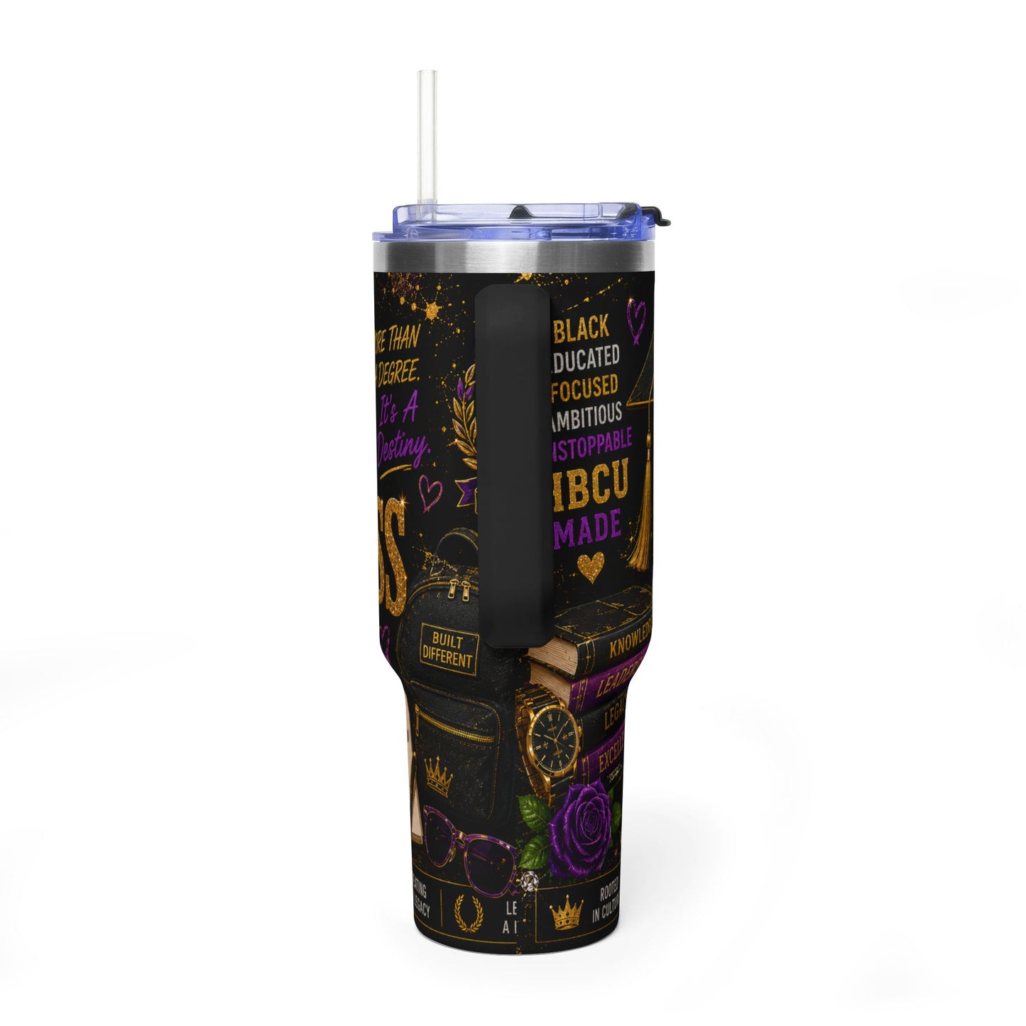 40oz Vacuum Tumbler - Built for Greatness HBCU Graduation Travel Mug