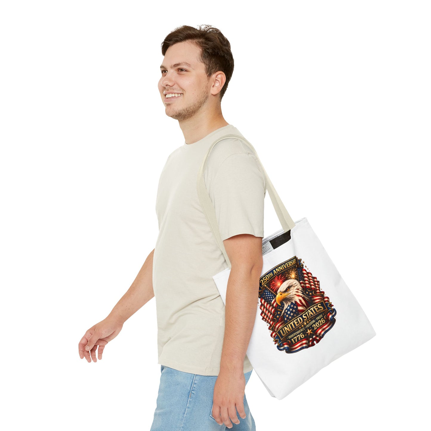 250th Anniversary United States Eagle Tote Bag — 1776–2026 Patriotic Cotton Tote