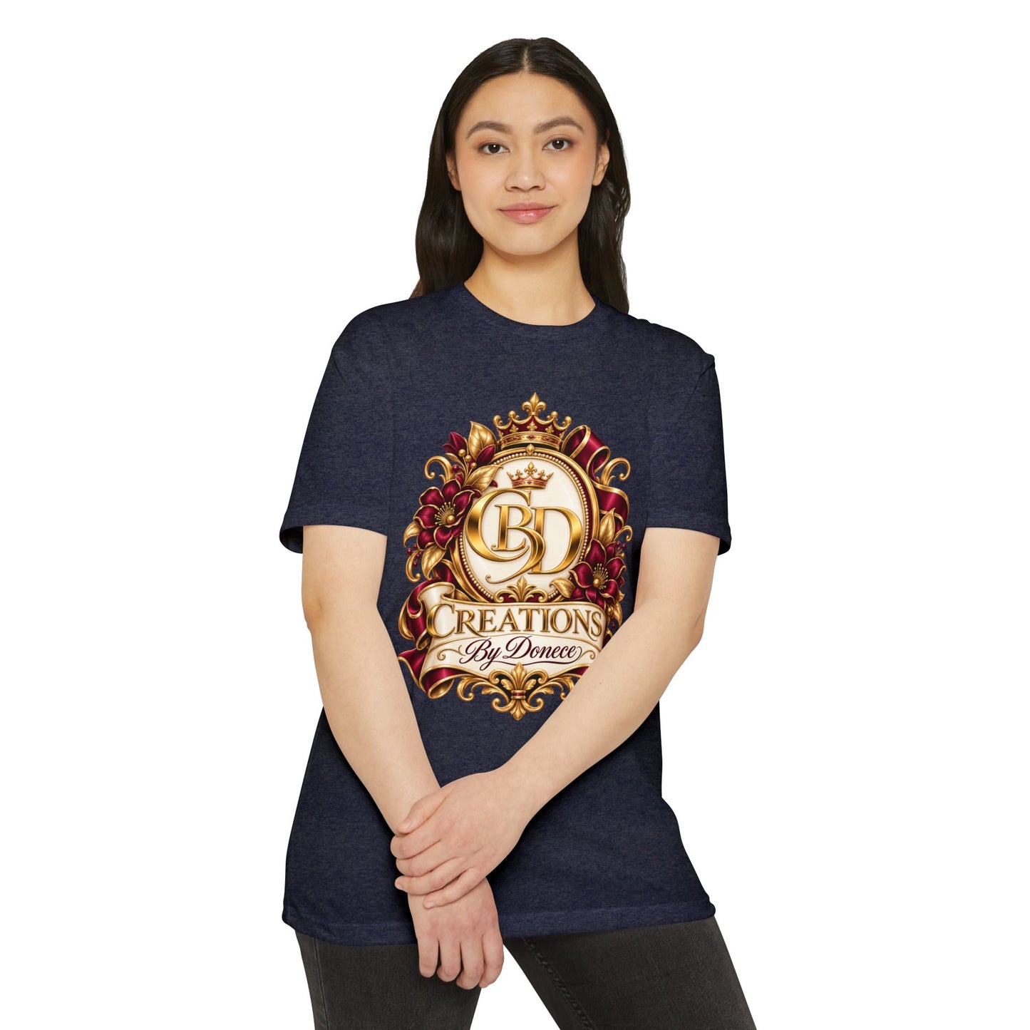 T-Shirt — 'Creations By Denece' Ornate Crest Graphic Tee
