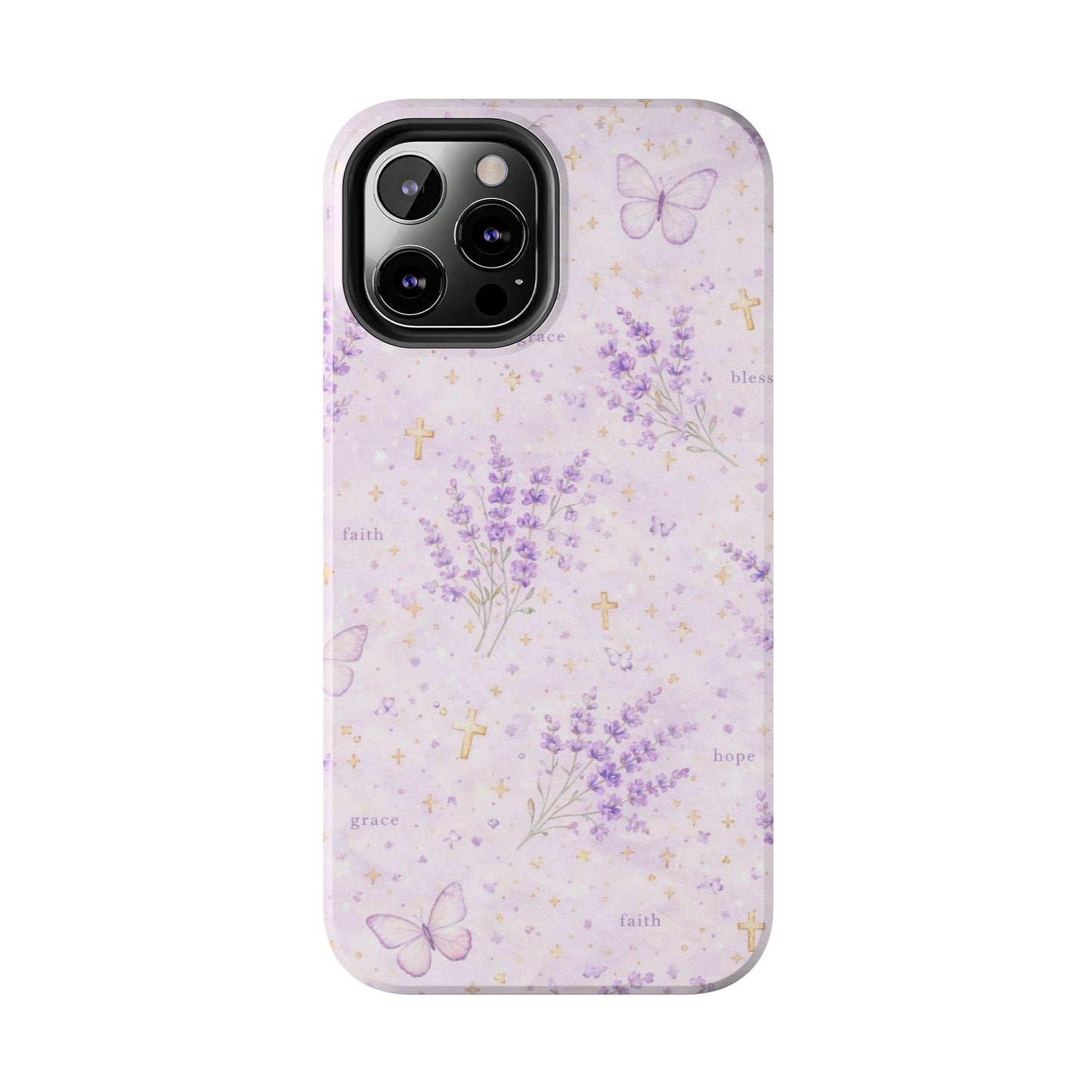 Faith Grace Blessed Phone Case | Christian Floral iPhone Case