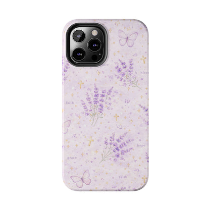 Faith Grace Blessed Phone Case | Christian Floral iPhone Case