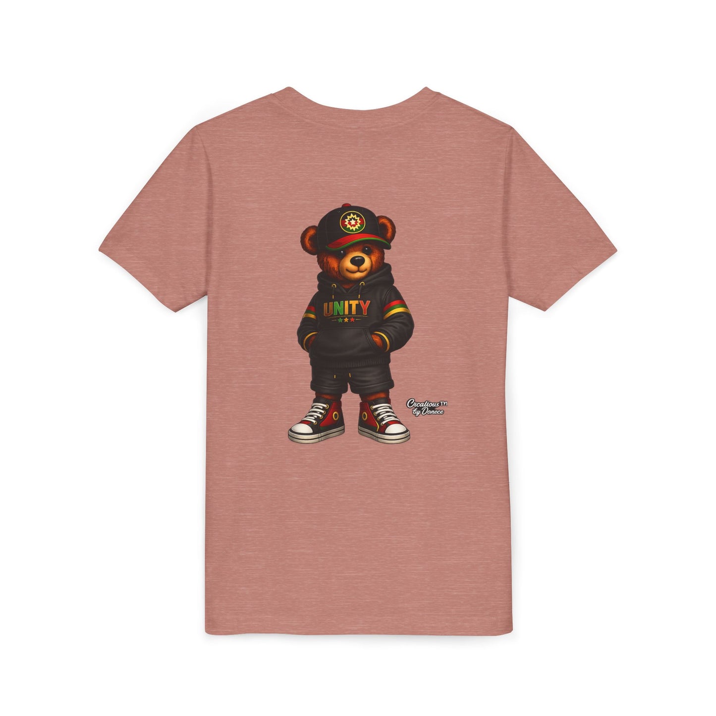 Youth T‑Shirt — Cool Bear Graphic Tee with 'UNITY' Hoodie Design