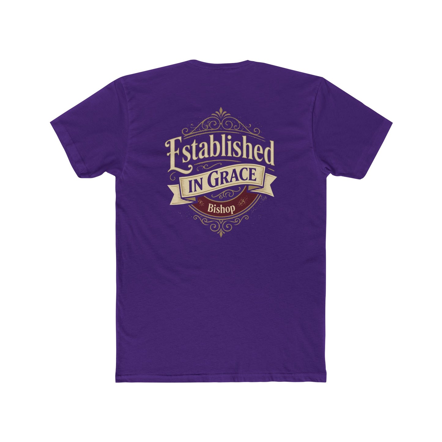 Established in Grace Bishop T‑Shirt — Vintage Christian Faith Tee