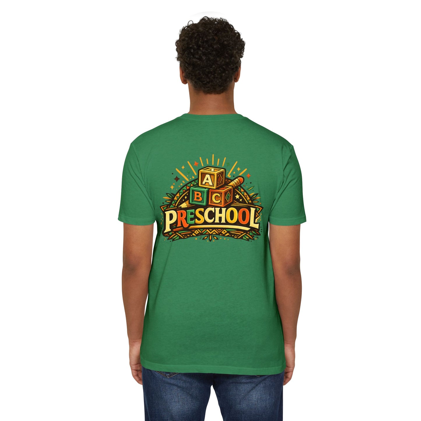 Preschool T-Shirt – Retro ABC Blocks Graphic Tee for Teachers & Kids