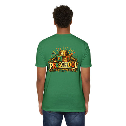 Preschool T-Shirt – Retro ABC Blocks Graphic Tee for Teachers & Kids