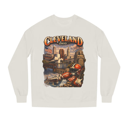 Cleveland Retro Cityscape Sweatshirt — Ohio Pride Football & Rock Design