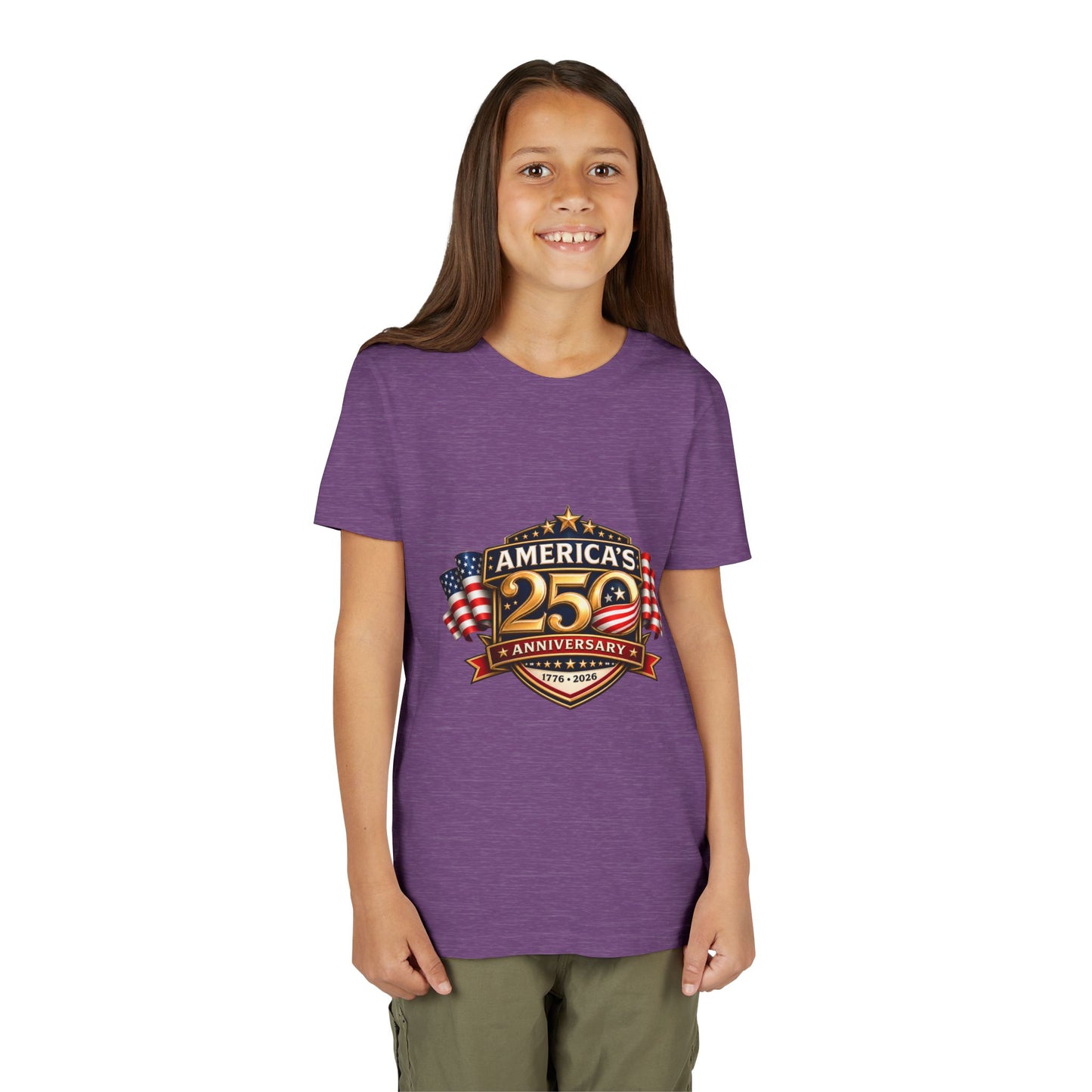 America's 250th Anniversary Youth Tee - Patriotic 1776–2026 Celebration Shirt