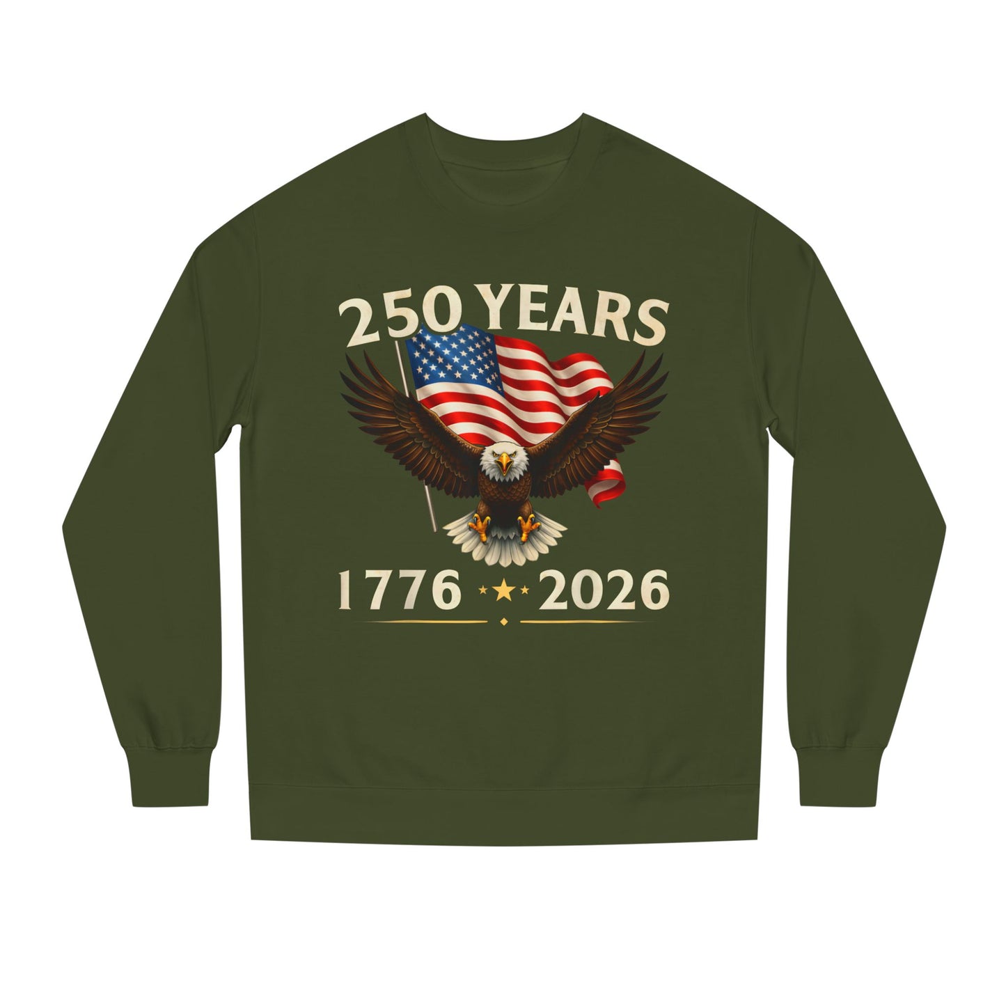 250 Years 1776–2026 Eagle Flag Crewneck Sweatshirt