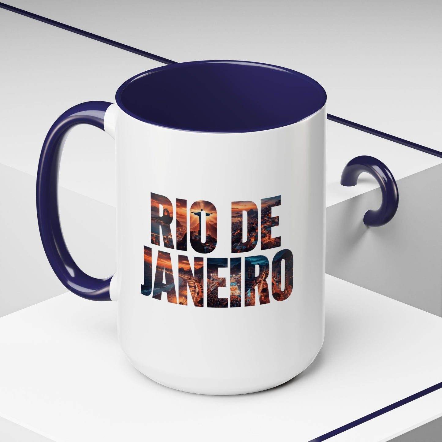 Rio de Janeiro Accent Coffee Mug — Scenic Typography Coffee Mug (11/15oz)