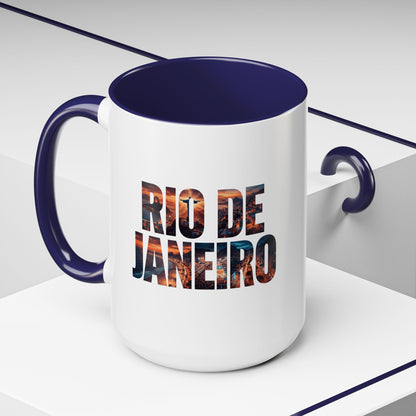 Rio de Janeiro Accent Coffee Mug — Scenic Typography Coffee Mug (11/15oz)