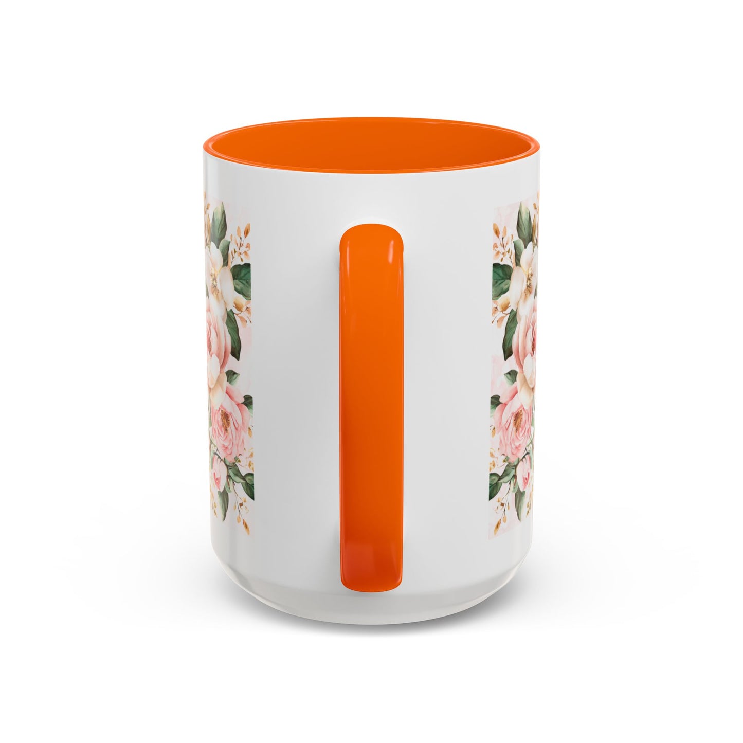 Mom Floral Accent Coffee Mug — Pink Roses Mother's Day Gift (11/15oz)