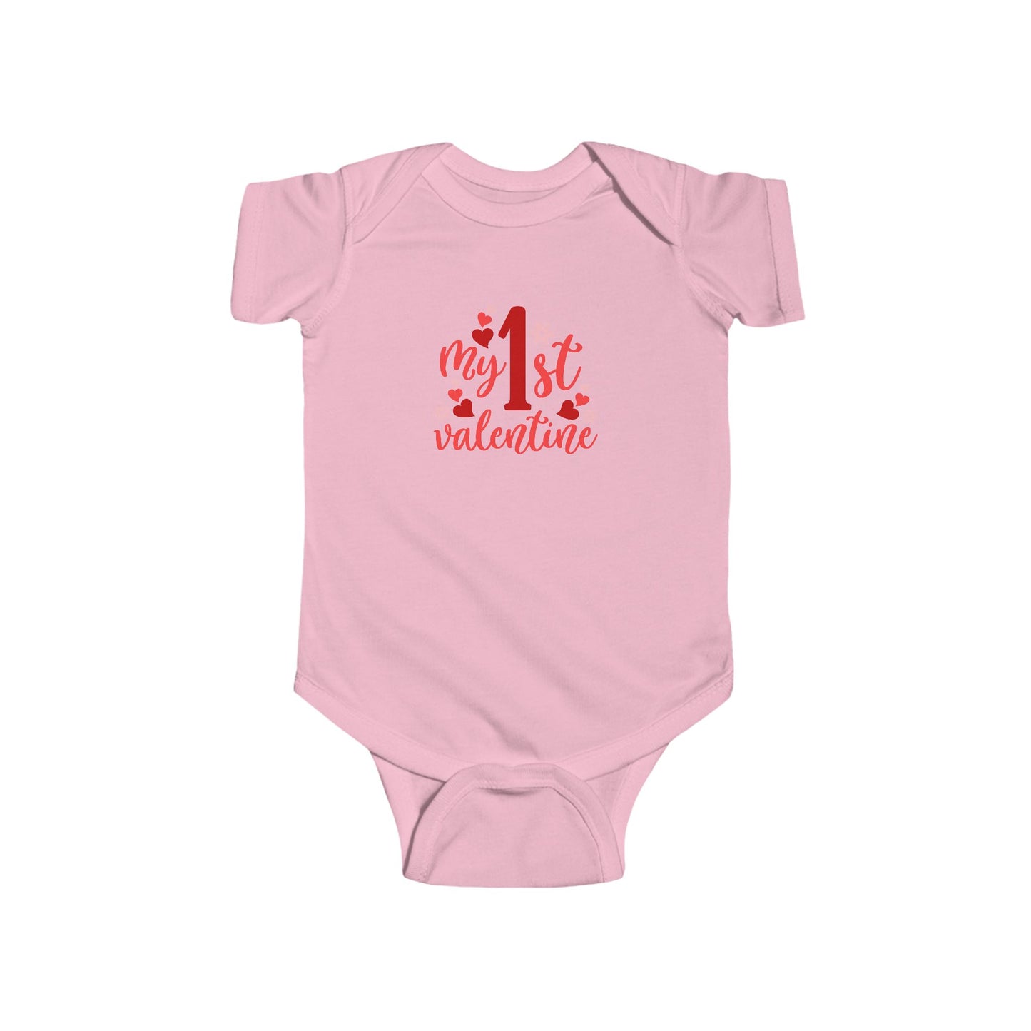 Baby Bodysuit — "My 1st Valentine" Infant Valentine Onesie