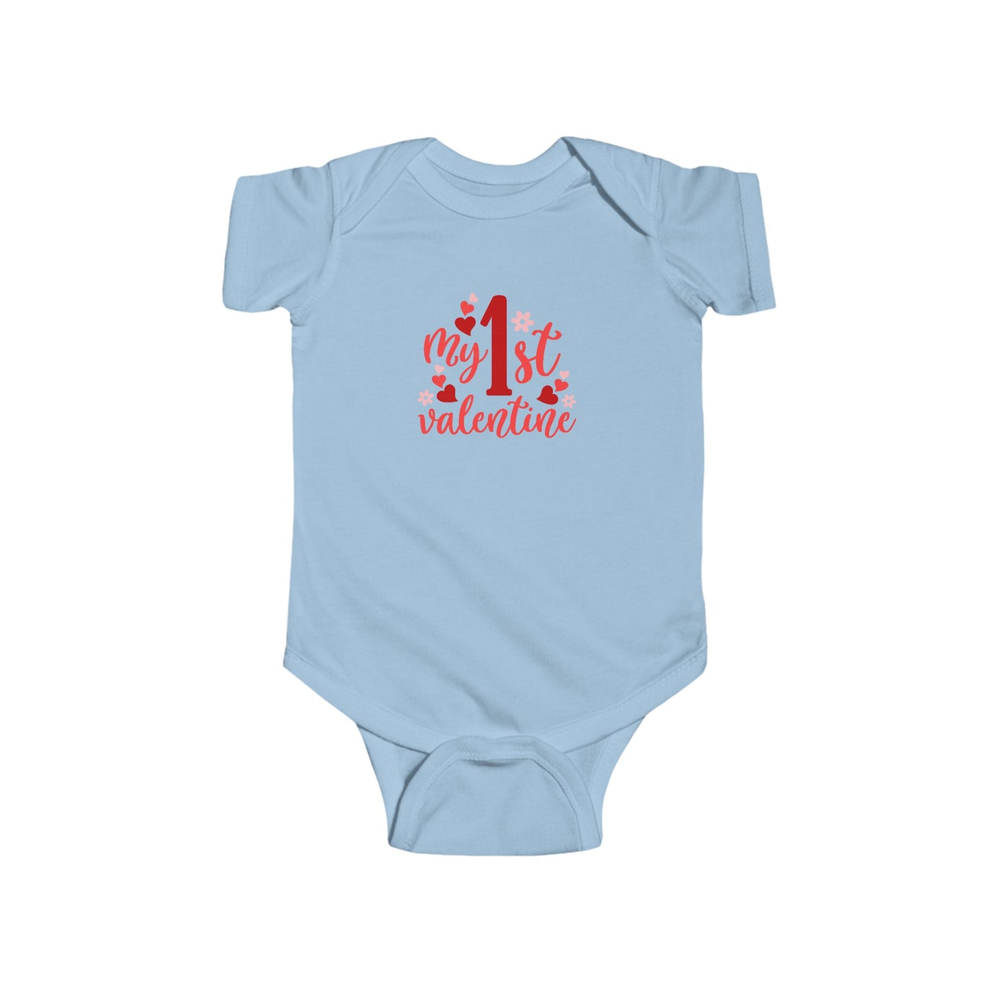 Baby Bodysuit — "My 1st Valentine" Infant Valentine Onesie