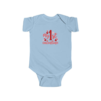 Baby Bodysuit — "My 1st Valentine" Infant Valentine Onesie