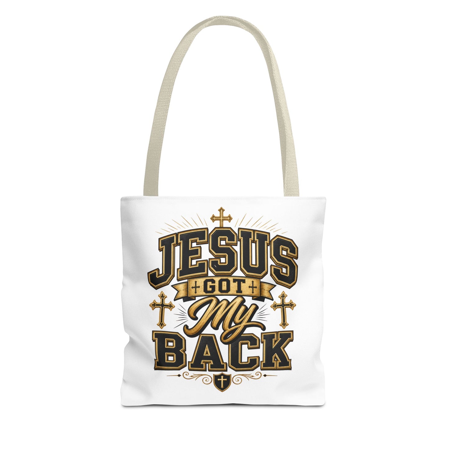 Jesus Got My Back Tote Bag — Faith-Based Christian Inspirational Carryall