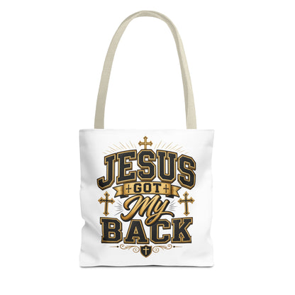 Jesus Got My Back Tote Bag — Faith-Based Christian Inspirational Carryall
