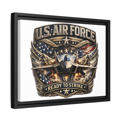 U.S. Air Force Framed Canvas Print – "Ready to Strike" Military Wall Art