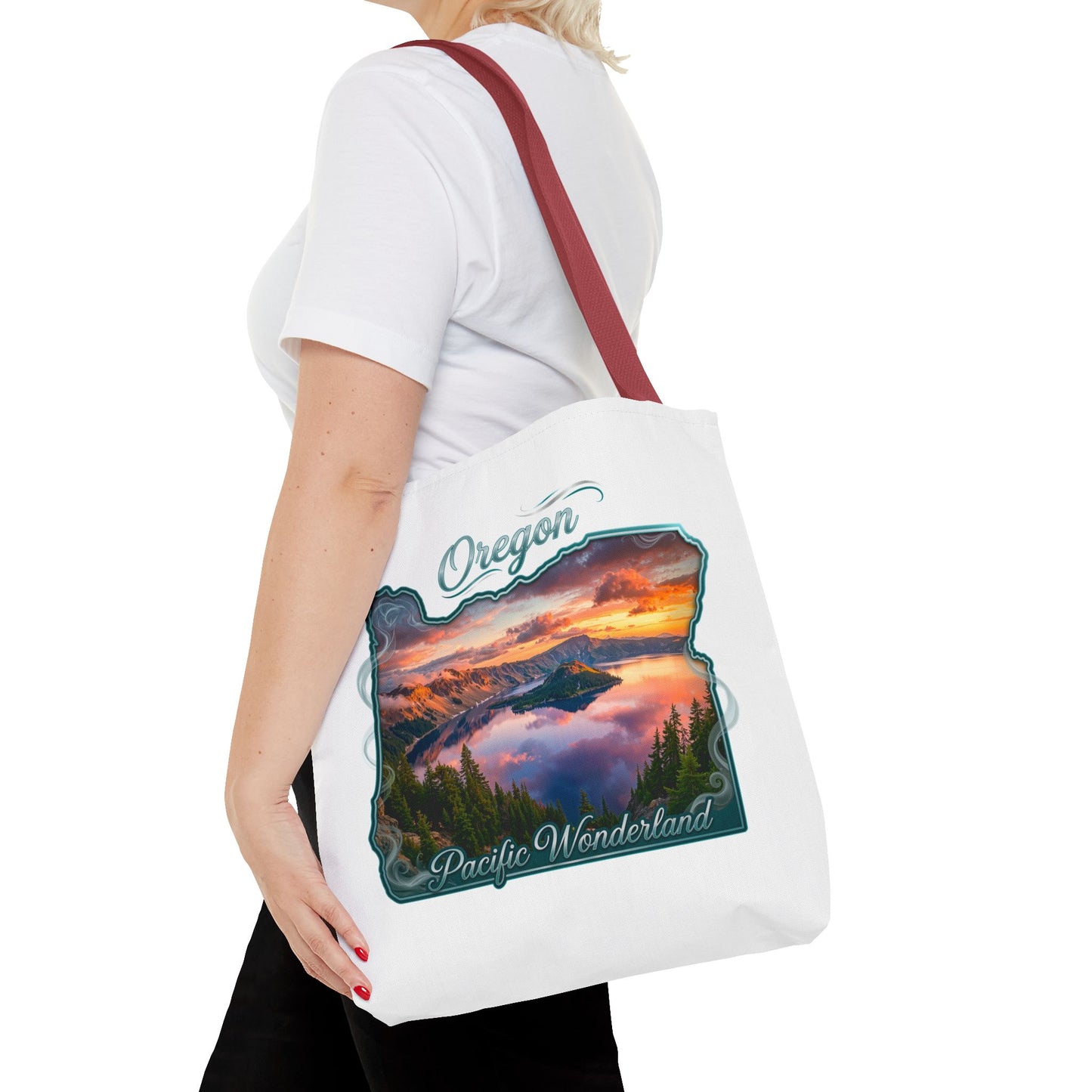 Oregon Scenic Tote Bag — 'Pacific Wonderland' Sunset Landscape Tote