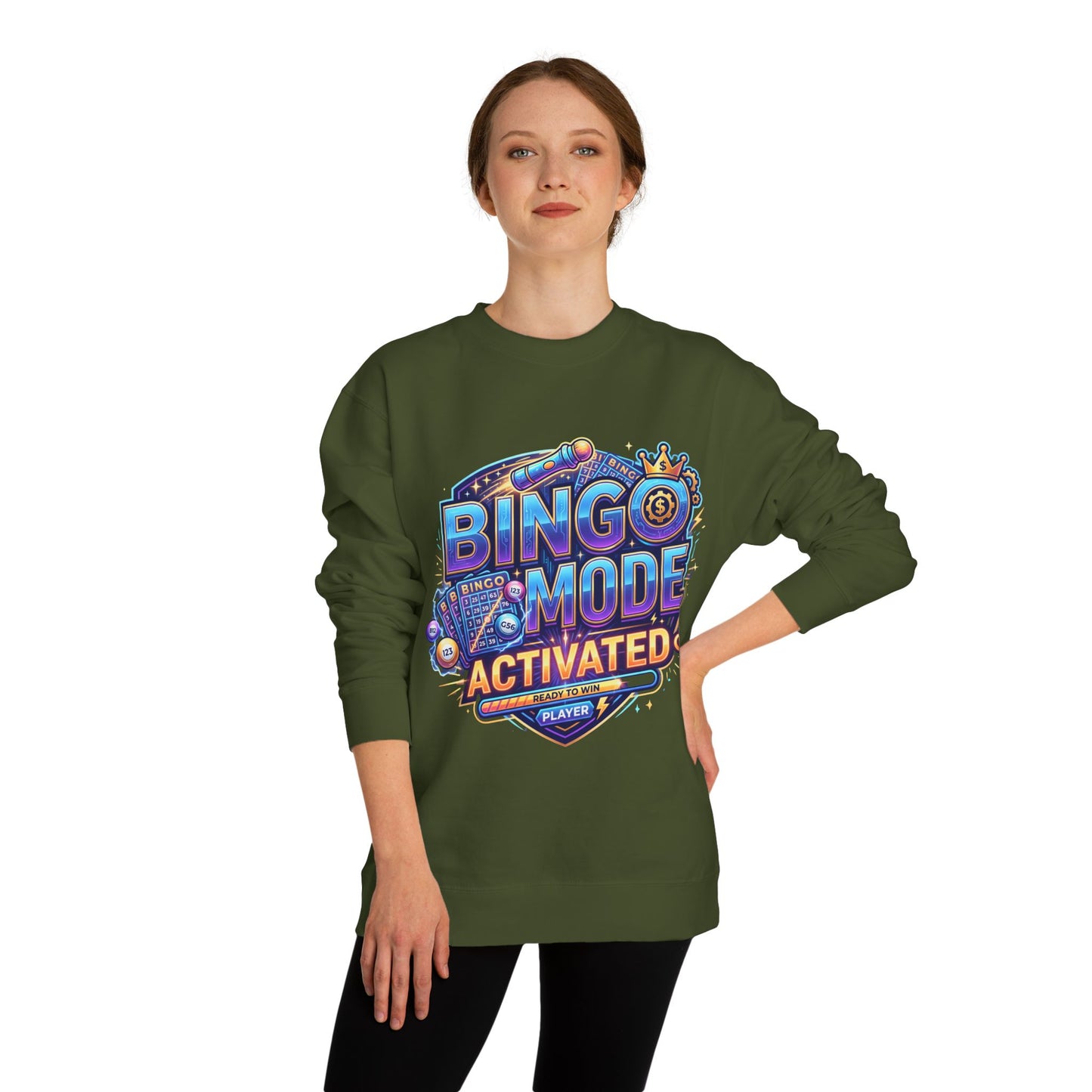 Bingo Mode Activated Sweatshirt — Fun Gamer/Player Bingo Crewneck