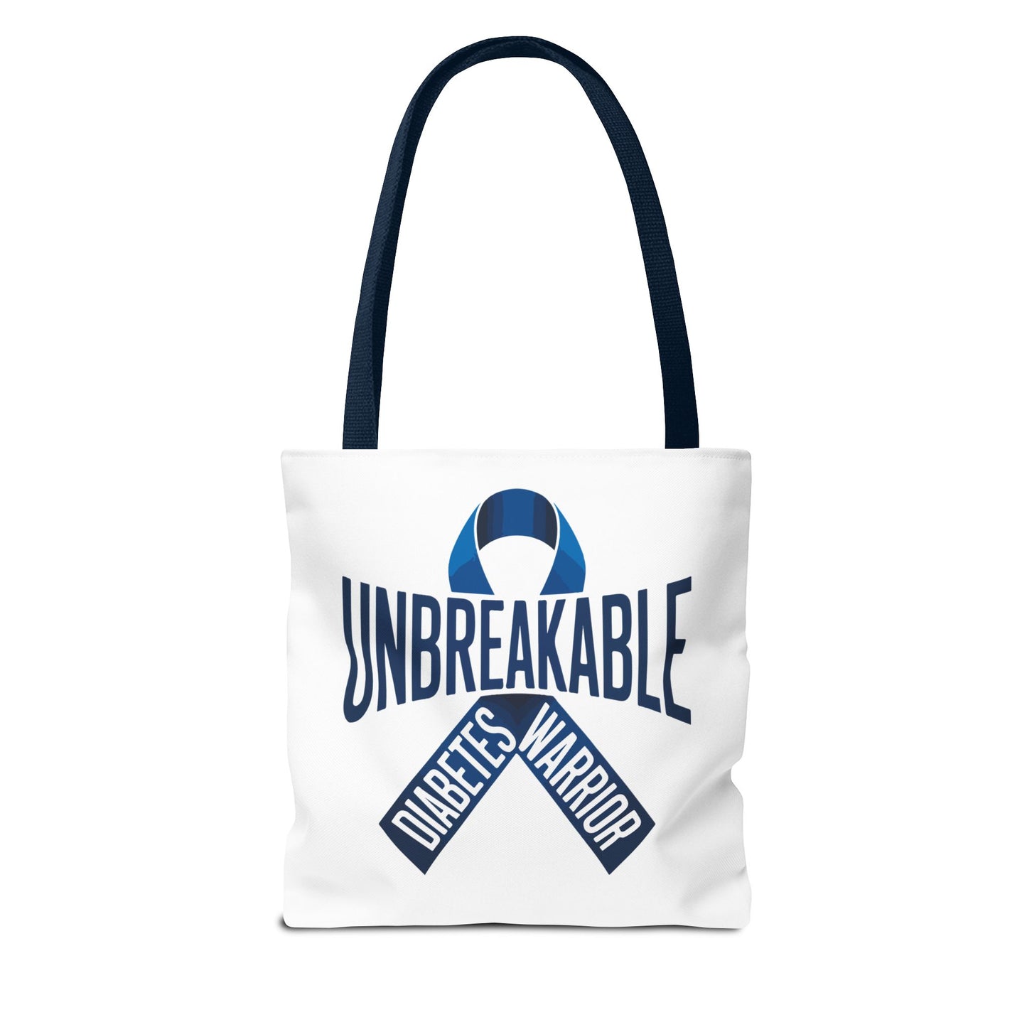 Diabetes Warrior Unbreakable Tote Bag – Blue Awareness Ribbon All-Over Print