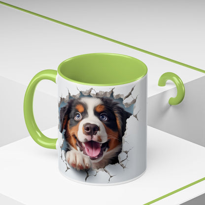 Bernese Mountain Dog 3D Breakthrough Accent Coffee Mug – Playful Pup Gift (11/15oz)