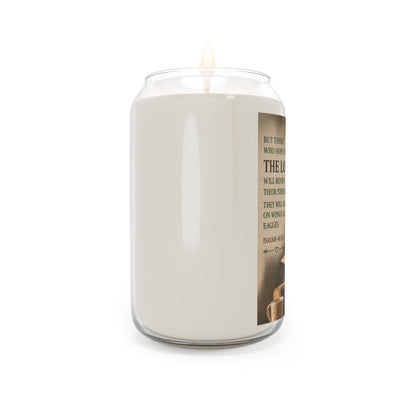 Faith Verse Soy Candle — Isaiah 40:31 Inspirational Scented Candle (13.75oz)