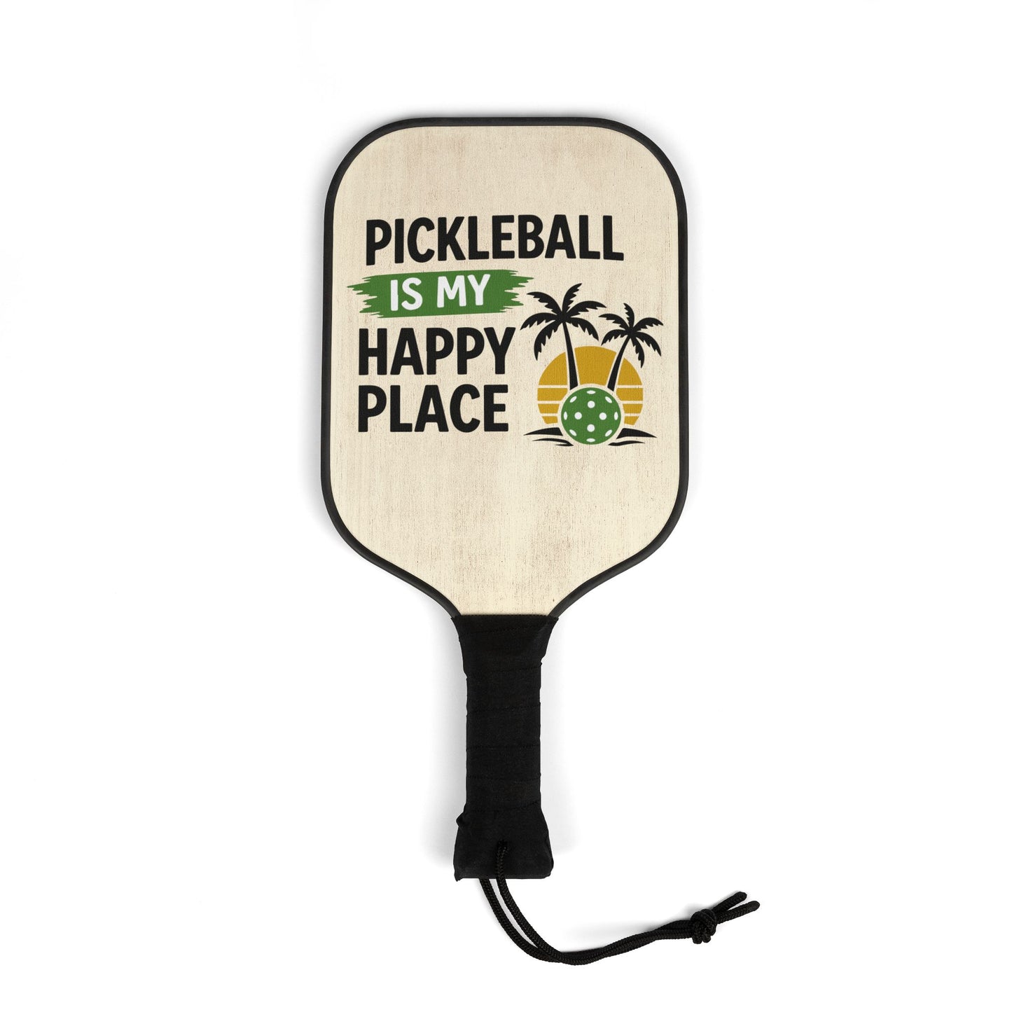 Pickleball Paddle Set – "Pickleball Is My Happy Place" Paddle & Balls Kit