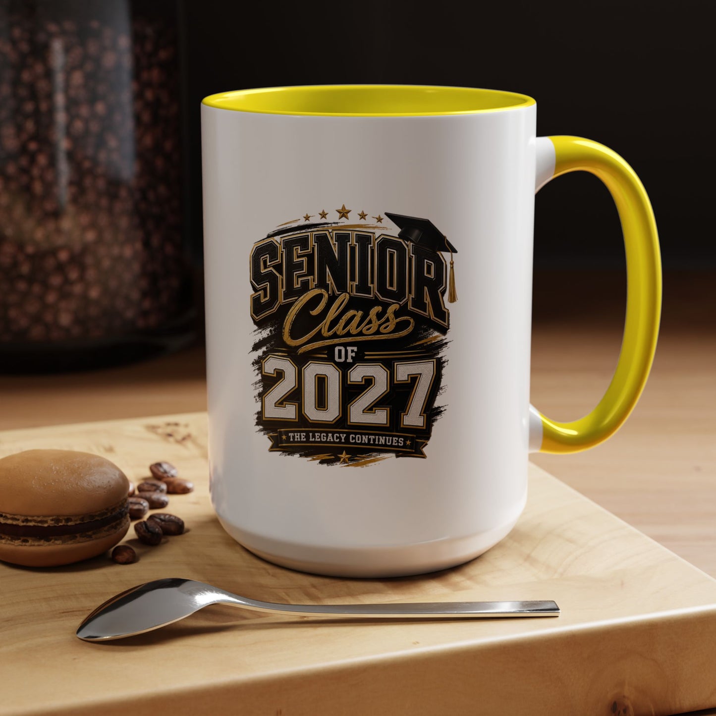 Senior Class of 2027 Accent Coffee Mug — Graduation Gift