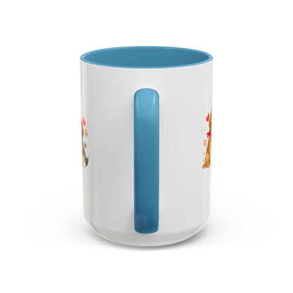 Dog Lover Accent Coffee Mug — “Love is a Four-Legged Word” Ceramic Gift