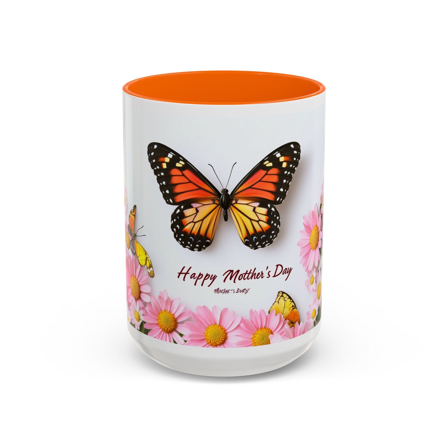 Mother's Day Butterfly Coffee Mug — "Happy Mother's Day" Floral 11/15oz Accent Mug