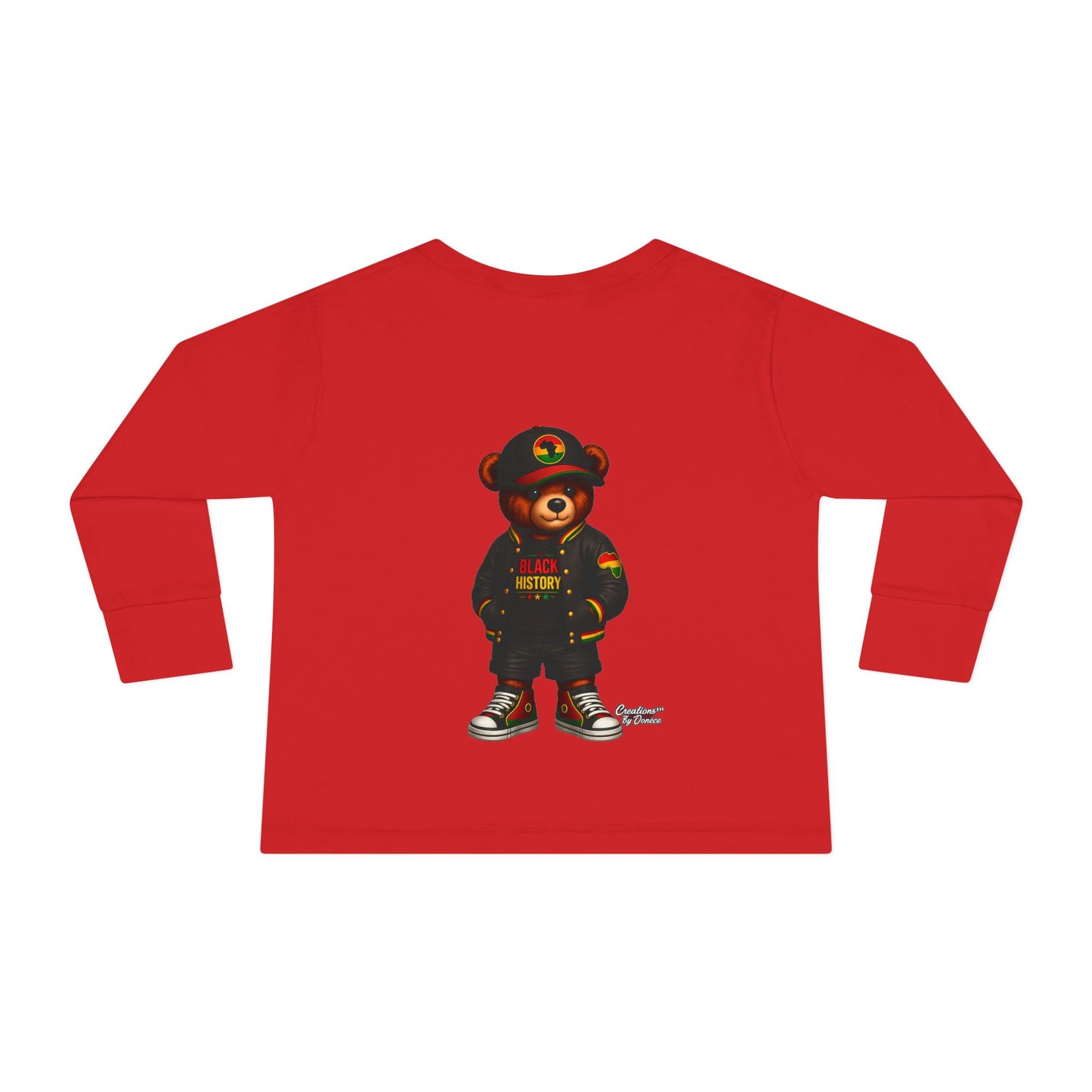 Cool Teddy Bear Toddler Long Sleeve Tee — Urban Streetwear Kids Shirt