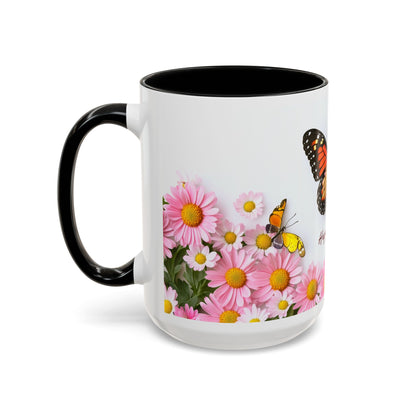 Mother's Day Butterfly Coffee Mug — "Happy Mother's Day" Floral 11/15oz Accent Mug
