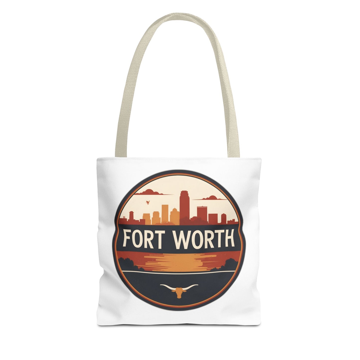Fort Worth Skyline Tote Bag — Vintage Texas Cityscape Tote