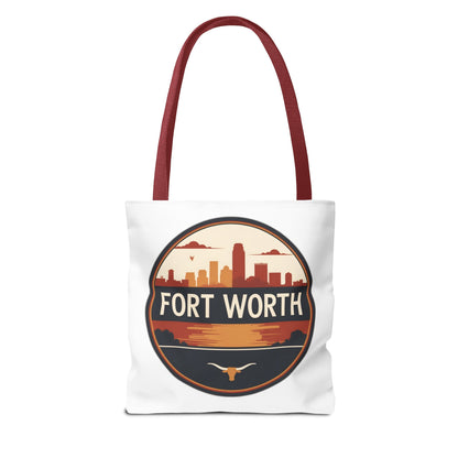 Fort Worth Skyline Tote Bag — Vintage Texas Cityscape Tote