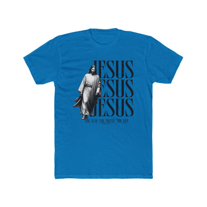 Jesus Repeat Graphic T-Shirt — "Jesus, Jesus, Jesus" Faith Tee