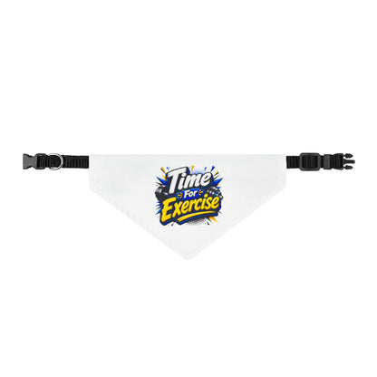 Clip-on Pet Bandana — "Time For Exercise" Active Dog Bandana