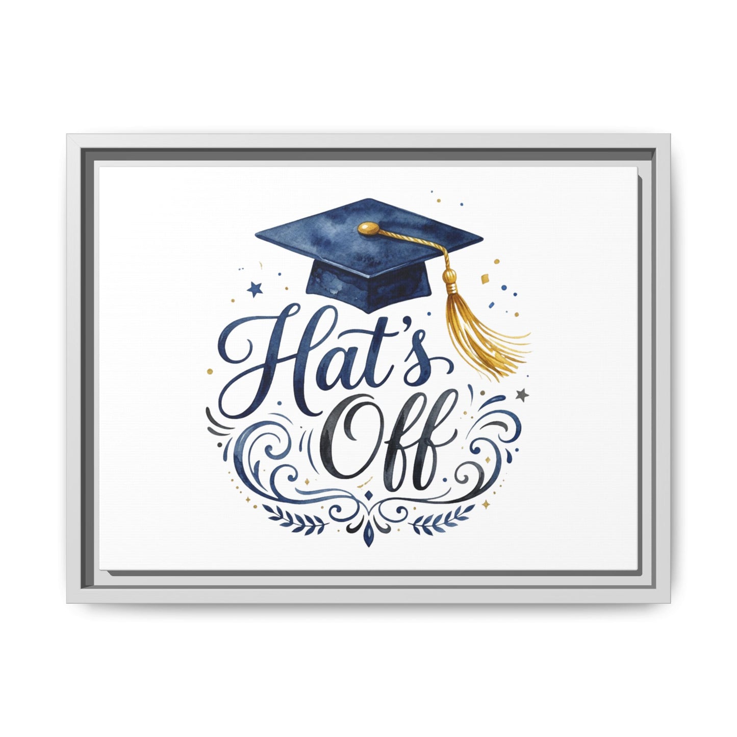 Graduation Canvas Print - "Hat's Off" Framed Matte Art