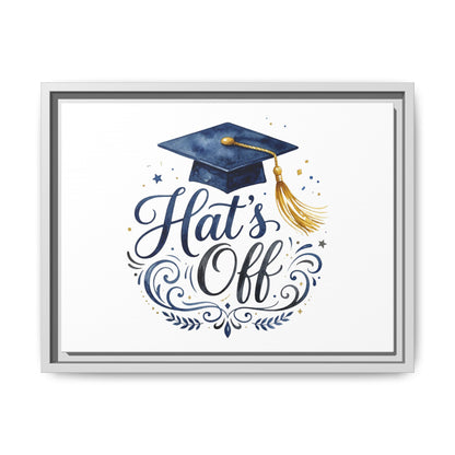 Graduation Canvas Print - "Hat's Off" Framed Matte Art