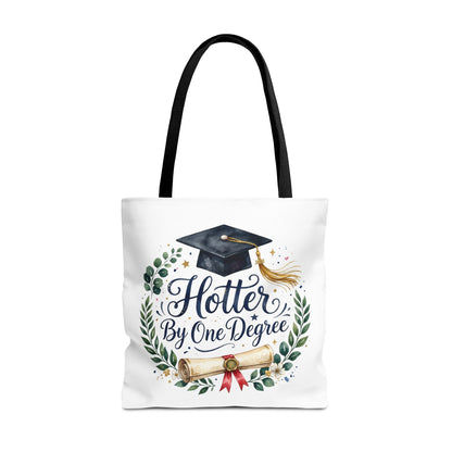 Graduation Tote Bag - "Hotter By One Degree" Cap & Diploma Gift Tote